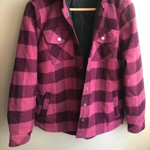 Duluth Trading Co Plaid Shirt in Pink and Purple